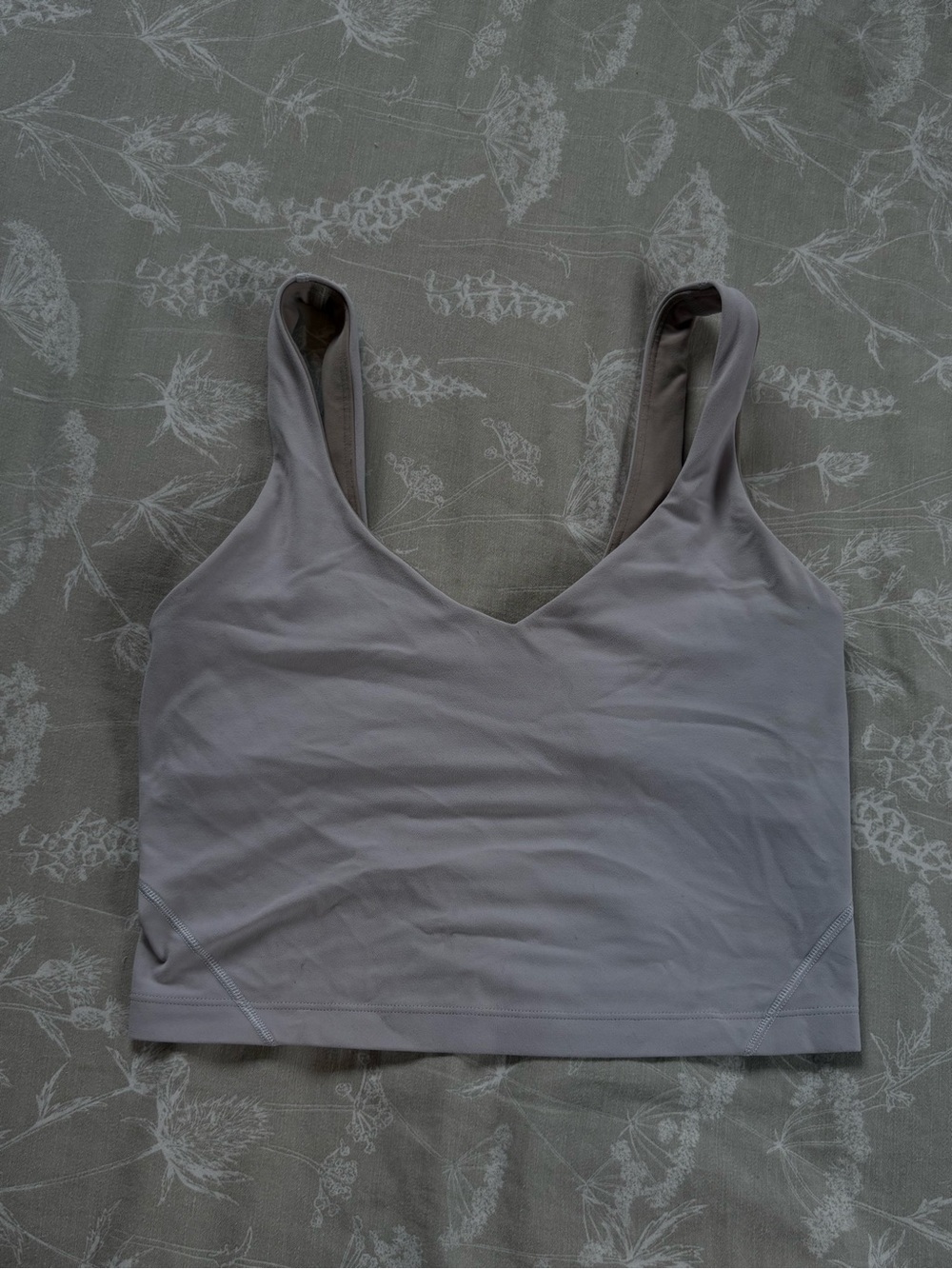 lululemon athletica Light Gray Scoop-Neck Tank Top
